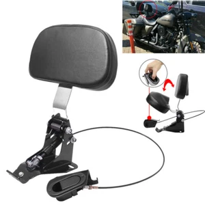 Adjustable Driver Rider Backrest w/ Mounting Kit For Harley Touring 2009-2023 - Picture 1 of 12