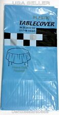 Table Covers 84" Round Plastic Tablecloth Table Clothes - Pick Your Color - NEW