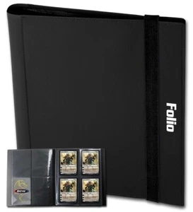Álbum folio negro de 4 bolsillos - sin ácido, seguro de archivo, 20 páginas de doble cara - Imagen 1 de 1