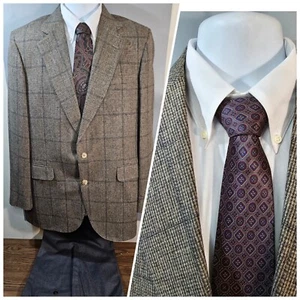 Vtg Kings Ridge Union made USA Sportcoat 39L +2x trousers 36x31, +Shirt & 2 Ties - Picture 1 of 24