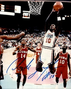 Clyde Drexler Signed 8x10 Photo Autograph HOF Houston Rockets Blazers - Picture 1 of 2