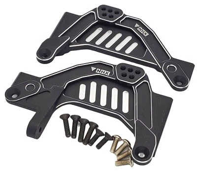 NUEVA TORRE DE AMORTIGUADOR FRONTAL DE ALUMINIO NHX RC (2) negra: axial SCX6 Foto 1 de 4