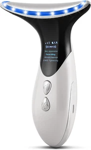 3 Mode 113℉ Heat Facial Neck Massager Photon Face Skin Lifting Wrinkle Remove US - Picture 1 of 6