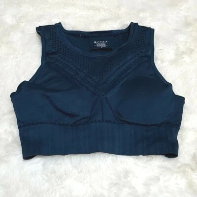 Sujetador deportivo Athleta para mujer talla S suéter verde atlético inalámbrico palangre Foto 1 de 3