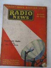 RADIO NEWS MAGAZINE AUGUST 1931 SEARCHLIGHT RADIO MATHEMATICS IN RADIO VINTAGE