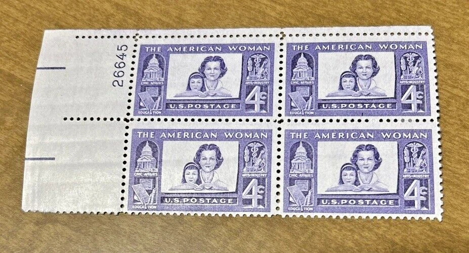 USA Sc#1152 Mother and Daughter Plate Block, 4c, MNH, 1960 - Image 1 of 1