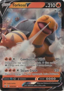 1x Torkoal V 024/202 Sword & Shield Base Set Ultra Rare Pokemon Card - Bild 1 von 1