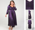 New!  Zaftique Mesh Gown Dress Purple 0Z 1Z 3Z 4Z / 14 16 L Xl 1X 3X 4X