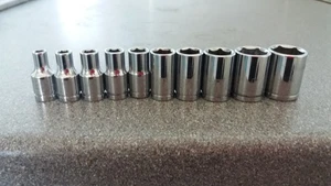 powerbuilt 1/4" drive a/f sockets part set. - Picture 1 of 4