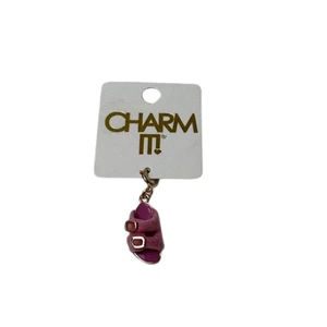 CHARM IT! Dije de sandalia rosa peluda dorada - Imagen 1 de 1