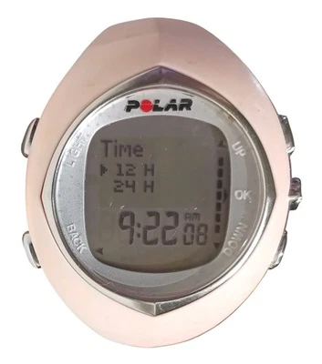 Reloj monitor de ritmo cardíaco para mujer Polar F6 Lt rosa/coral tono plateado WR50M Foto 1 de 4