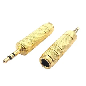 2Pcs 3.5mm Male to 6.5mm Female Plug Stereo Audio Adapter Converter Headphone B - Picture 1 of 7