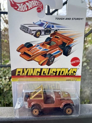 HOT WHEELS 1:64 FLYING CUSTOMS JEEP CJ-7 GOLDEN EAGLE NEW - Immagine 1 di 4