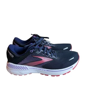Brooks Adrenaline GTS 22 Women's Running Shoes Navy Pink Purple Size 9 Sneakers - Picture 1 of 9
