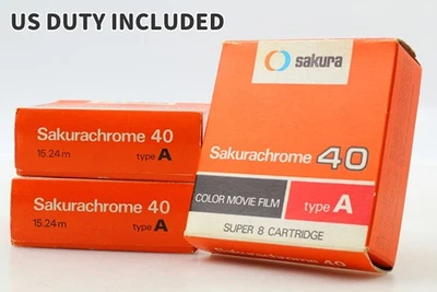 Cartucho de película de película Sakurachrome 40 Super 8 colores Exp. 1979 [sin usar] de JAPÓN Foto 1 de 4