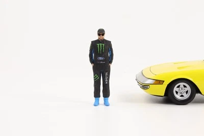 1:18 Figur Ken Block Ford Monster Anzug Cartrix Figuren Resin 9,5cm