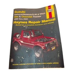 Haynes Repair Manual Suzuki Samurai Geo & Chevrolet Tracker 1986-2001 #90010 - Picture 1 of 8