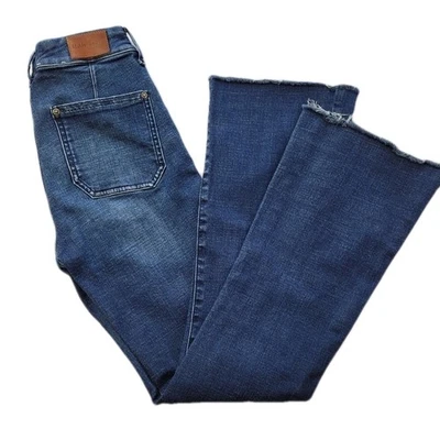 Pantalones de mezclilla para mujer M.i.h ceñidos al cuerpo Marrakech tiro alto ajustados acampanados más azules talla 26 Foto 1 de 4