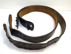 Lote de 2 Cinturón de Trabajo Safariland MDL 87 Negro Brillo MDL87 Talla 34 SIN HEBILLAS - Imagen 1 de 3