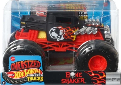 Hot Wheels Monster Trucks Bone Shaker, camión de juguete fundido a presión escala 1:24 Foto 1 de 2