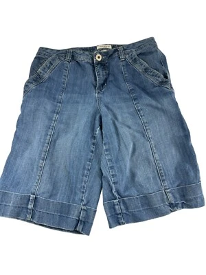 Bermuda jeans feminina vintage Venezia tamanho 14 azul bermuda algemada casual - Imagem 1 de 4