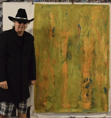 64”X44” Gerhard Richter style canvas ￼painting Acrylic,Abstract, Modern,X Large - Image 1 of 4