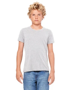 Bella + Canvas Youth Jersey Short-Sleeves T-Shirt 3001Y 100% Cotton S-XL - Picture 1 of 32