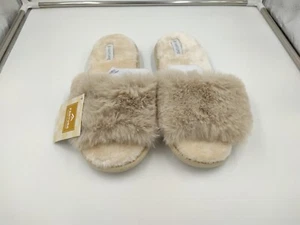 Women's Furry Faux Fur Slippers Memory Foam House Slippers Size XL - Picture 1 of 6