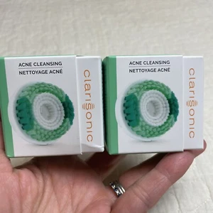 NEW 2 Pack Clarisonic Acne Cleansing Brush Head Authentic 2nd Gen Facial Mia - Picture 1 of 4