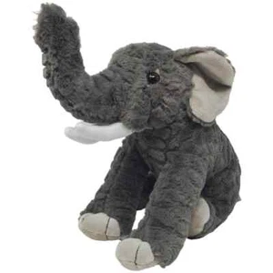 The Petting Zoo Grey Elephant With Tusk Stuffed Animal Plush Realistic Toy - Picture 1 of 8