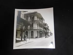Lacy Balconies in French Quarter B & W Photo, NEW ORLEANS LA, c 1930's- 5" X 5" - Picture 1 of 7