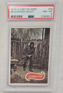 1975 Planet of the Apes Trading card #42 Determined Scout PSA 8 NrMt Mint - Picture 1 of 2