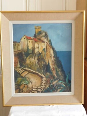 François Carbuccia ( Xxème ) " Cap Korsika Nonza Ltour Génoise " Öl On Leinwand - Bild 1 von 4