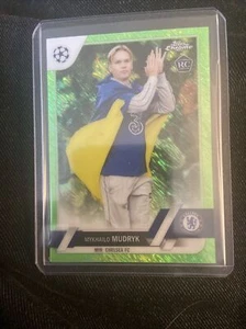 Mykhailo Mudryk 2022-23 Topps Chrome UEFA UCC RC Chelsea FC Green Shimmer /399 - Picture 1 of 2