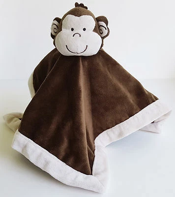 Tiddliwinks Safari Chocolate Marrón Bronceado Mono Peluche Bebé Manta de Seguridad Lovey Foto 1 de 2