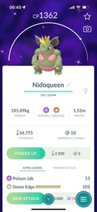 Pokémon Go - Shiny NidoQueen Crown Queen | Mini PTC - Picture 1 of 1