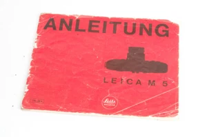 Instrucciones Leitz Leica M5 (Instrucciones) solo en alemán. SIN INGLÉS. - Imagen 1 de 2