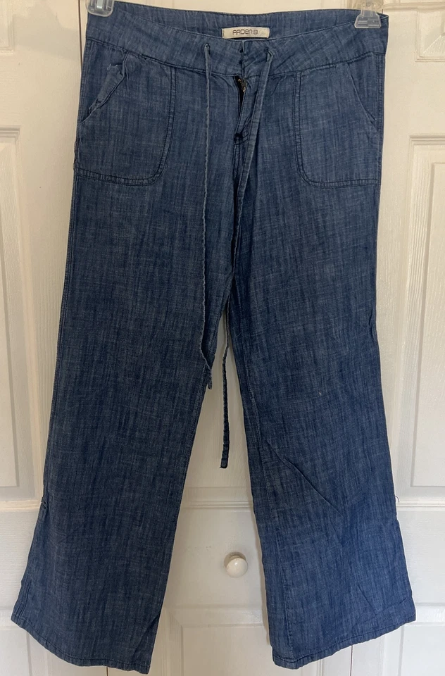 Arden B Women’s Light Blue Cotton Flared Legs Pants Size 8 - Image 1 of 4