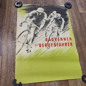 Bicycle Original Vintage Poster 1949 cycling Rare - Picture 1 of 5