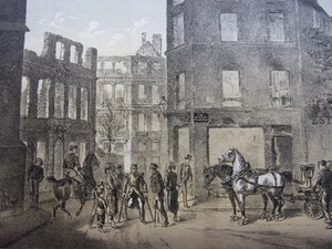 GUERRE 1870 BOMBARDEMENT DE STRASBOURG / RUE DERRIERE LE TEMPLE NEUF - Imagen 1 de 2