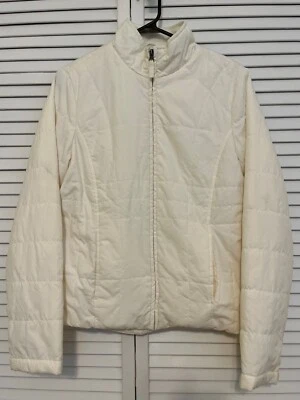 Athletic Works Women's Quilted Jacket Fleece Lined Size Small Winter White - Image 1 of 4