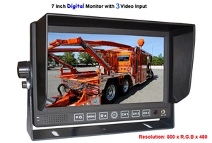 Monitor digital a color de 7" HD con 3 entradas de video - Imagen 1 de 4