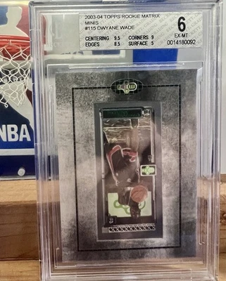 2003-04 TOPPS ROOKIE MATRIX MINIS #115 DWYANE WADE RC BGS BECKETT GRADED 6 - Image 1 of 2