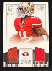 2013 National Treasures Rookie NFL Gear Materials Dual /99 Quinton Patton #30 RC - Picture 1 of 2