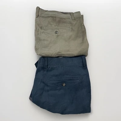 Tommy Bahama Pants Men’s Size 44 Green & Black 100% Silk Relaxed Pleated Front - Image 1 of 4