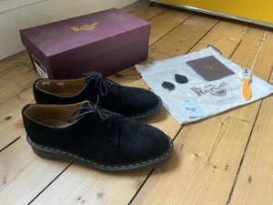 Dr Martens Men Made In England Suede Black 1461 Limited Edition UK9 EU43 Box Etc - Picture 1 of 15