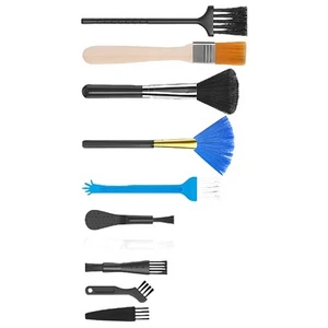 10 Pieces Keyboard Brush Kit Multipurpose Portable for PC Cellphone Laptop - Afbeelding 1 van 7