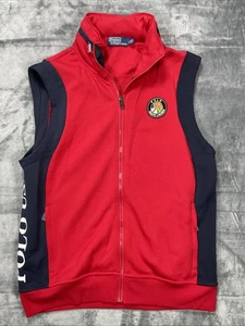 Polo Ralph Lauren Descenso Esquí Galleta Parche Rojo/Azul Marino Chaleco Talla L NUEVO - Imagen 1 de 10
