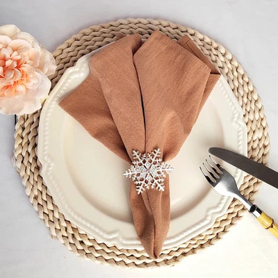 24 peças guardanapo de toalha de mesa algodão 30x45cm tecido durável para cozinha decoração de Páscoa - Imagem 1 de 4