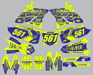 HIghlighter decal for YAMAHA GRAPHICS YZ 125 YZ125 2015 2016 2017 2018 2019 2020 - Foto 1 di 1